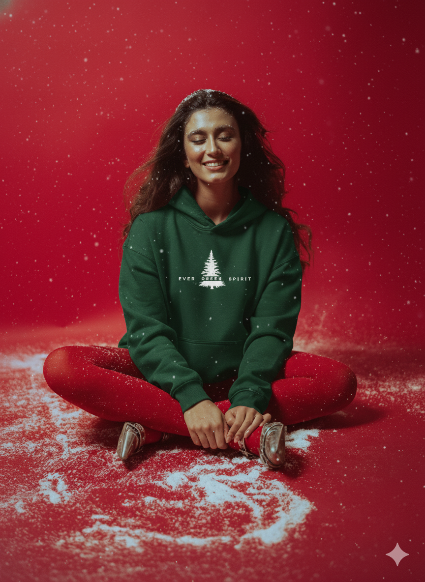 Evergreen Unisex Oversized  Brushed Fleece Hoodie