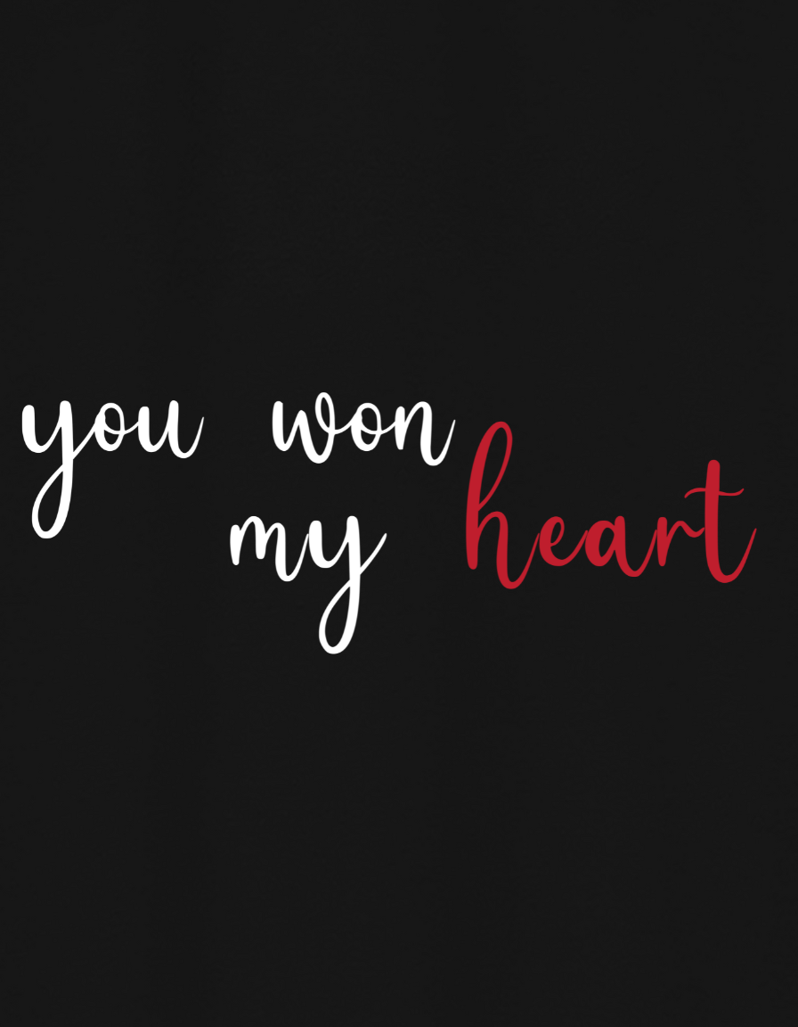 You won my Heart-Unisex Oversized Standard T-Shirt