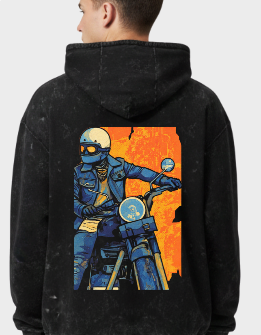 Kickstart Unisex Acid Washed Hoodie