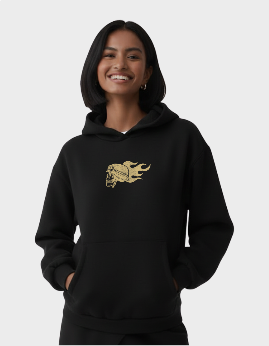 Skull cap Unisex Brushed Fleece Hoodie