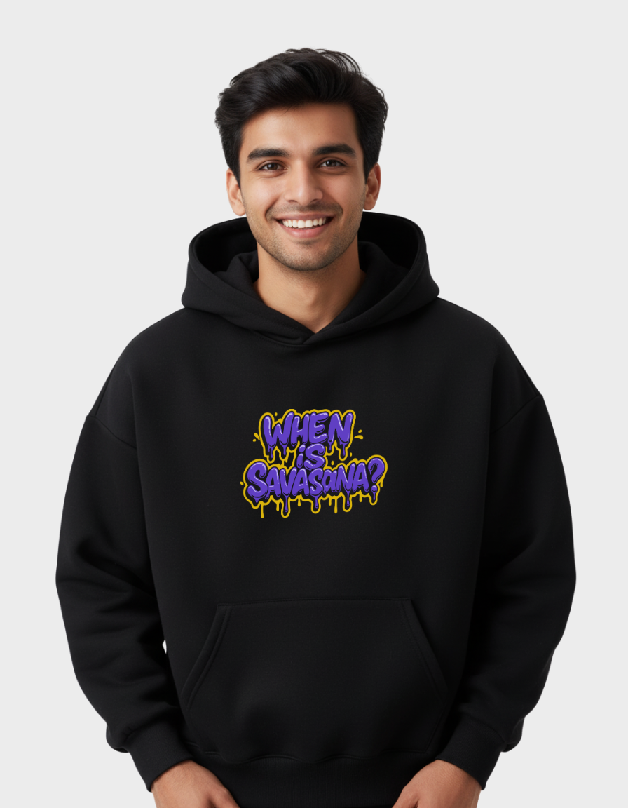 Savasana Oversized Brushed Fleece Graphic Hoodie