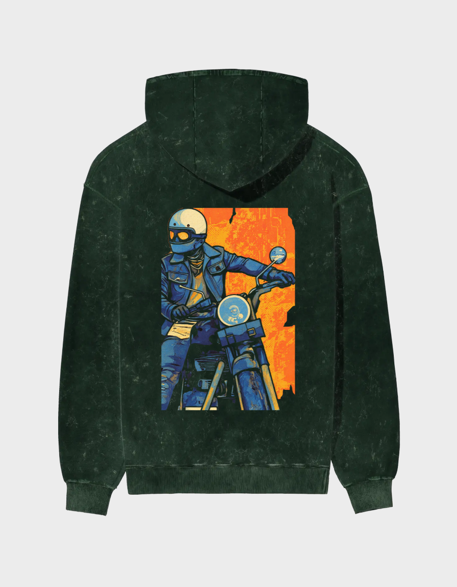 Kickstart Unisex Acid Washed Hoodie