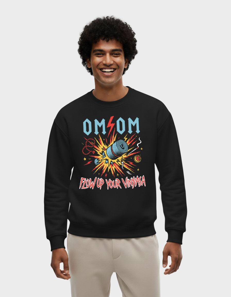 Om Vinyasa Unisex BrushedFleece Graphic Sweatshirt