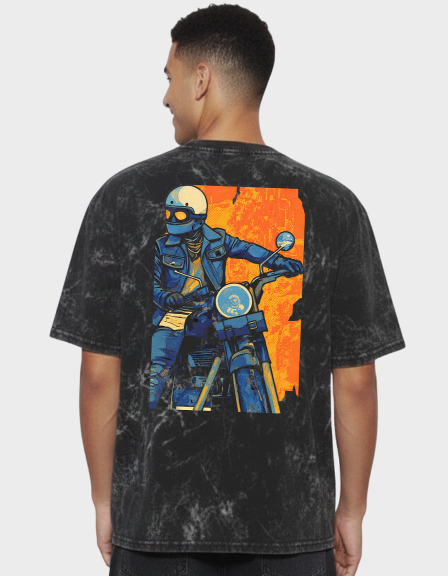 Kickstart Unisex Acid Washed Oversized Tee