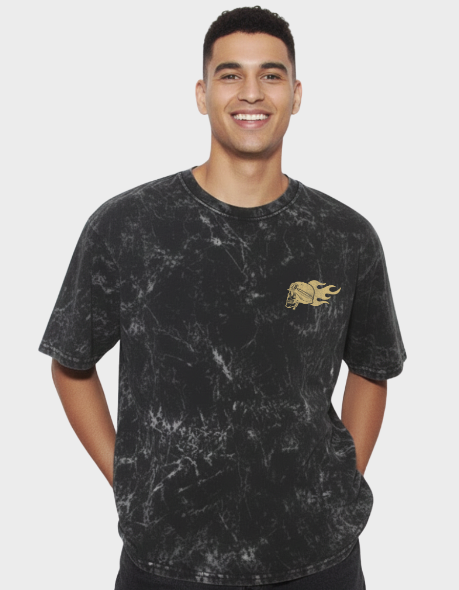 Blaze Rider Unisex Acid Washed Oversized Tee