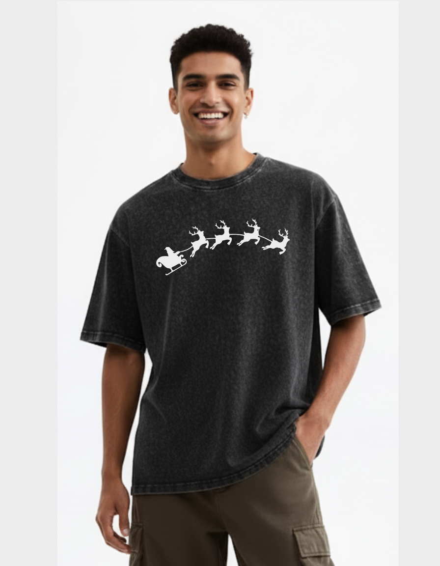 Arc Sleigh Unisex Acid Washed Oversized Tee