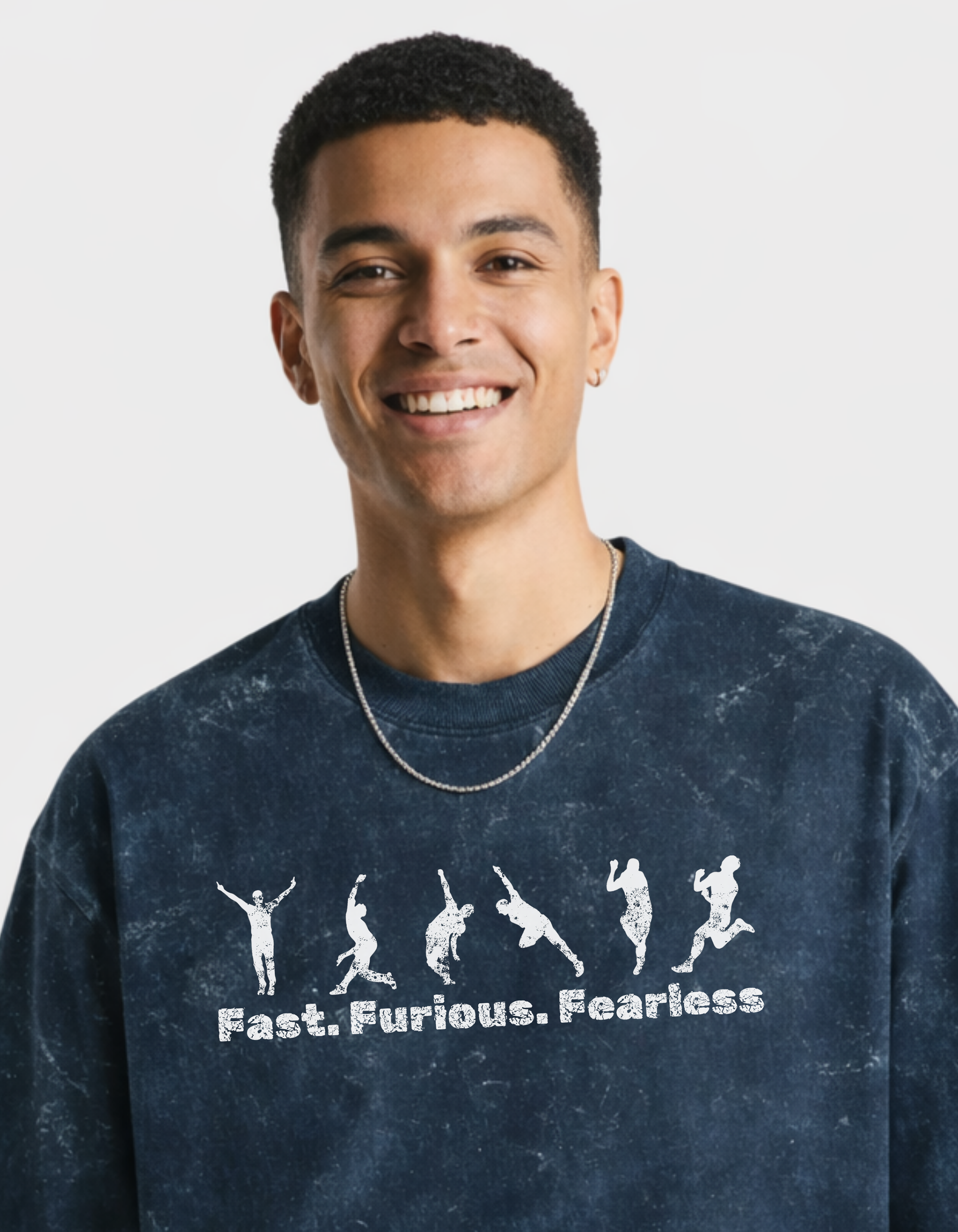 Fast Furious Fearless-Unisex Acid Washed Tee