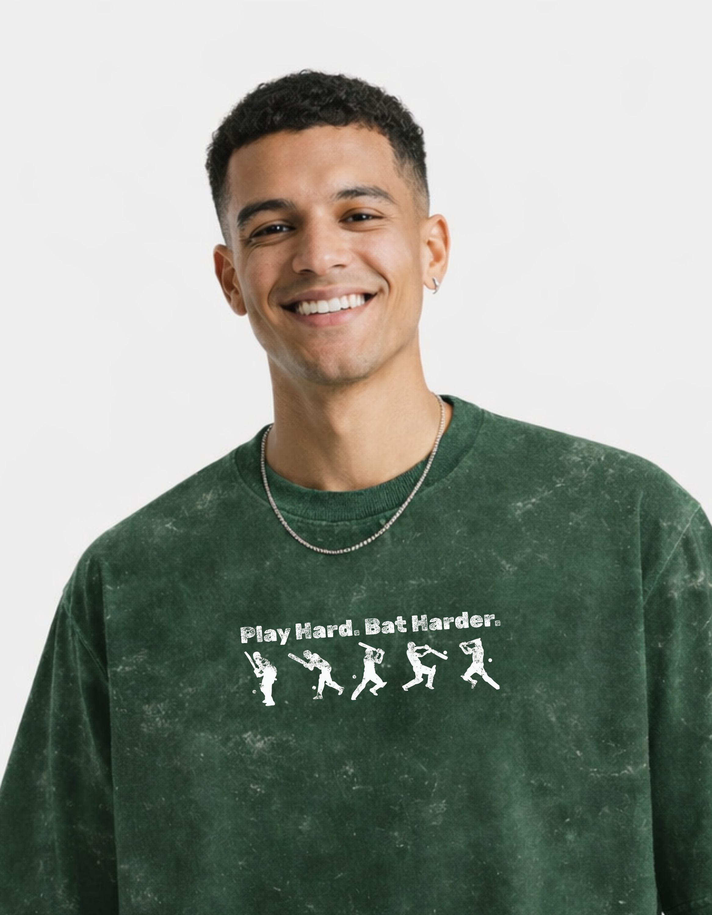 Play Hard Bat Harder-Unisex Acid Washed Tee