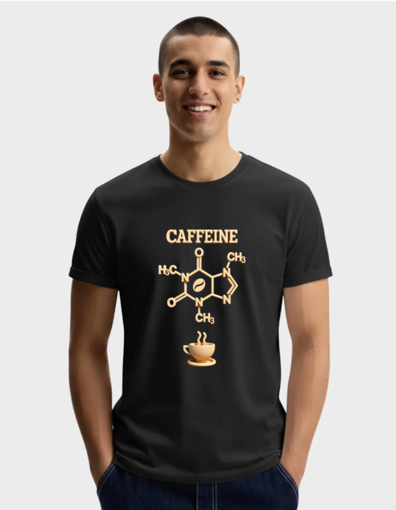 Caffeine Bond Unisex Cotton Graphic Tshirt