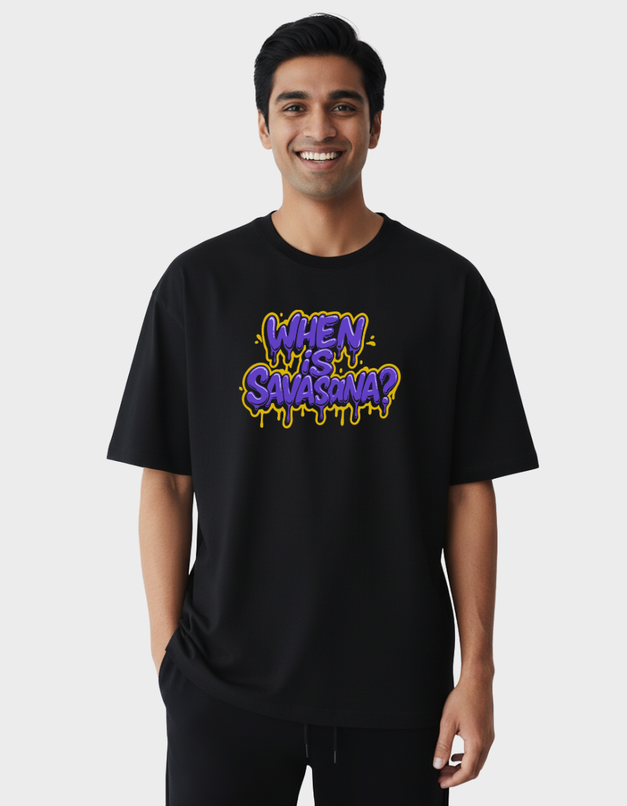 Savasana  Unisex Oversized Terry Tshirt