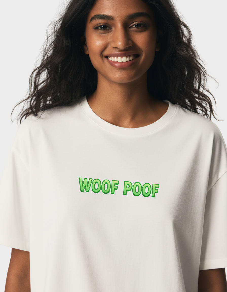 WoofPoof Oversized Unisex Graphic Tee