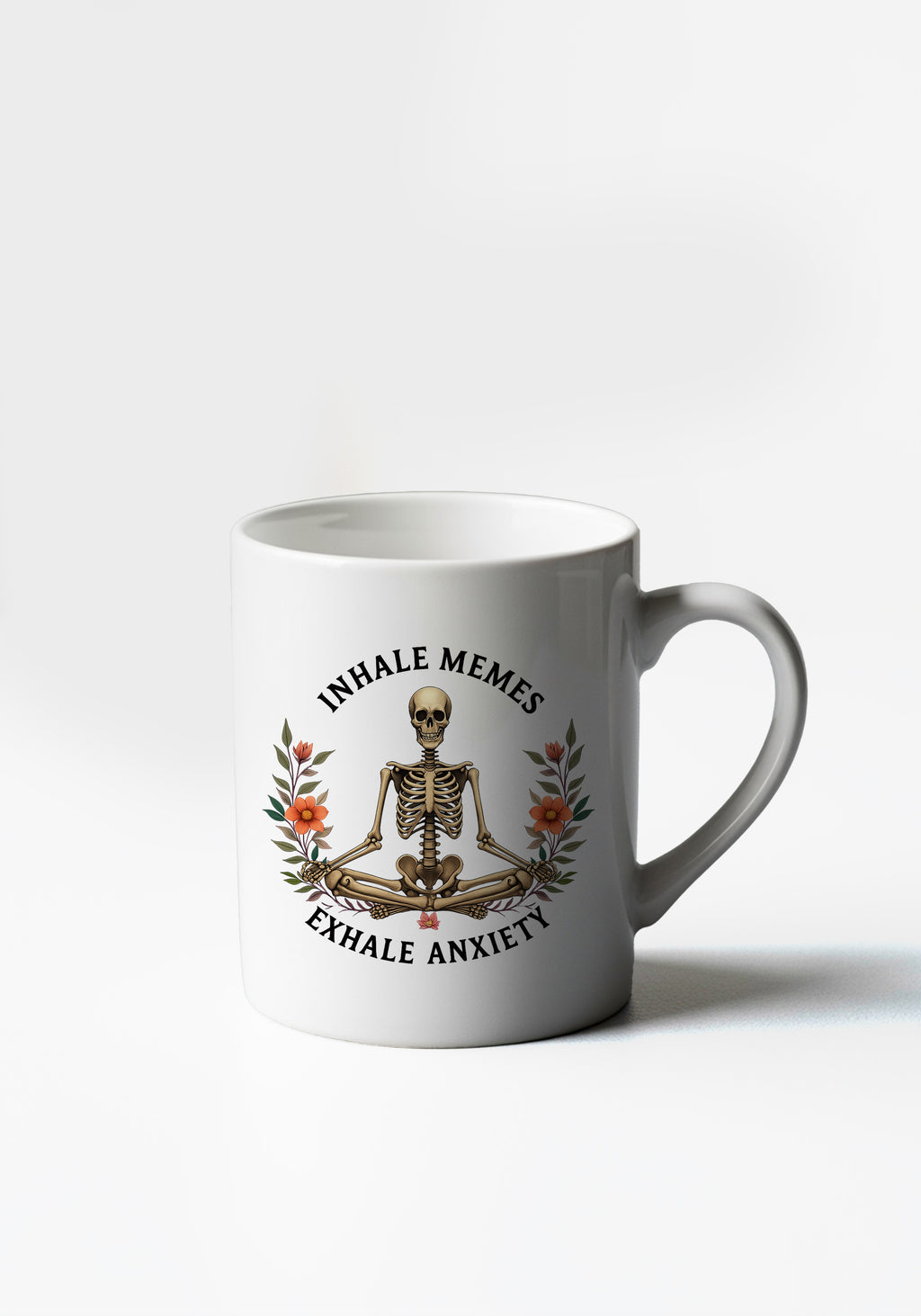 Inhale Exhale White Coffee Mug