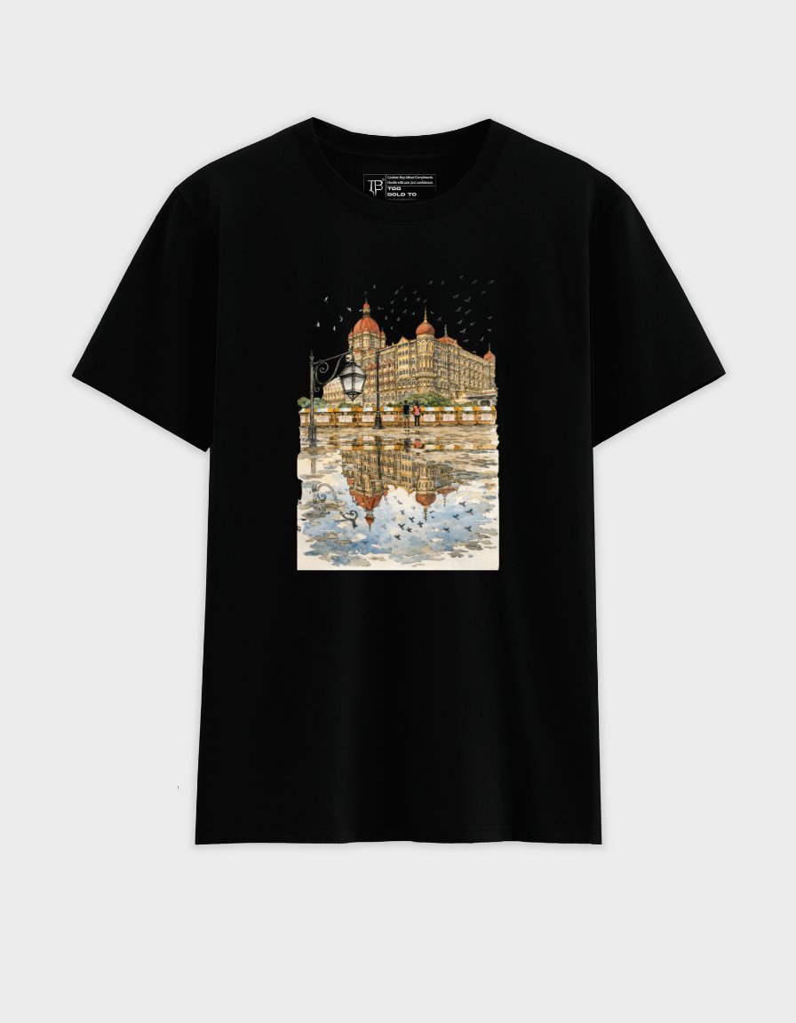 Mumbai Taj Art Unisex Classic Crew T-Shirt