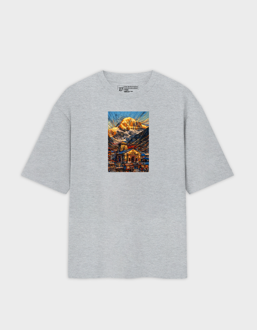 Himalayan Temple Art Unisex Oversized T-Shirt