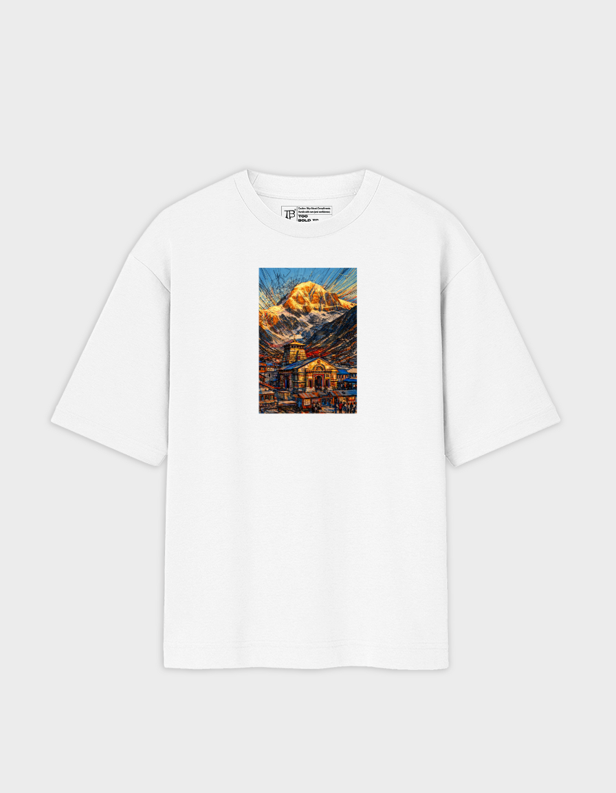 Himalayan Temple Art Unisex Oversized T-Shirt
