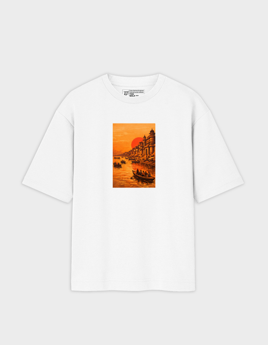 Varanasi Ghat -Unisex Oversized Standard T-Shirt