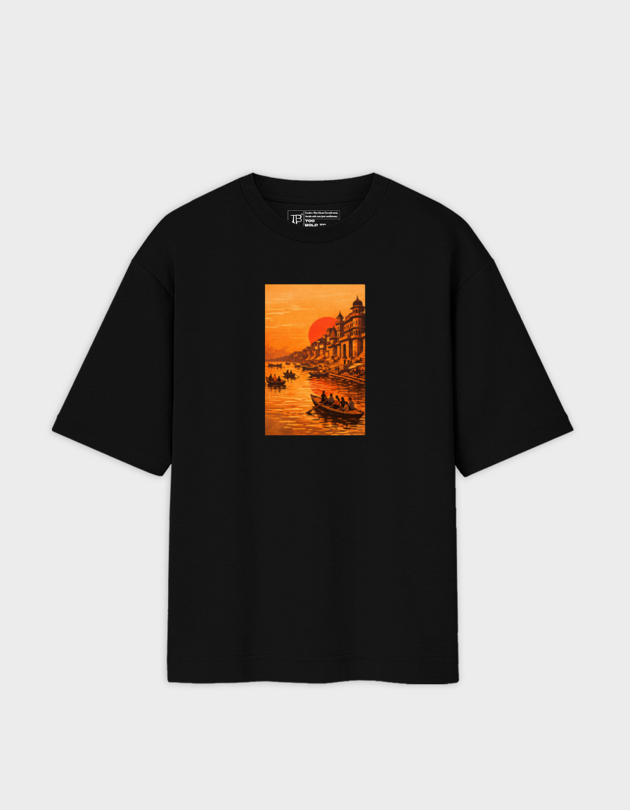 Varanasi Ghat -Unisex Oversized Standard T-Shirt