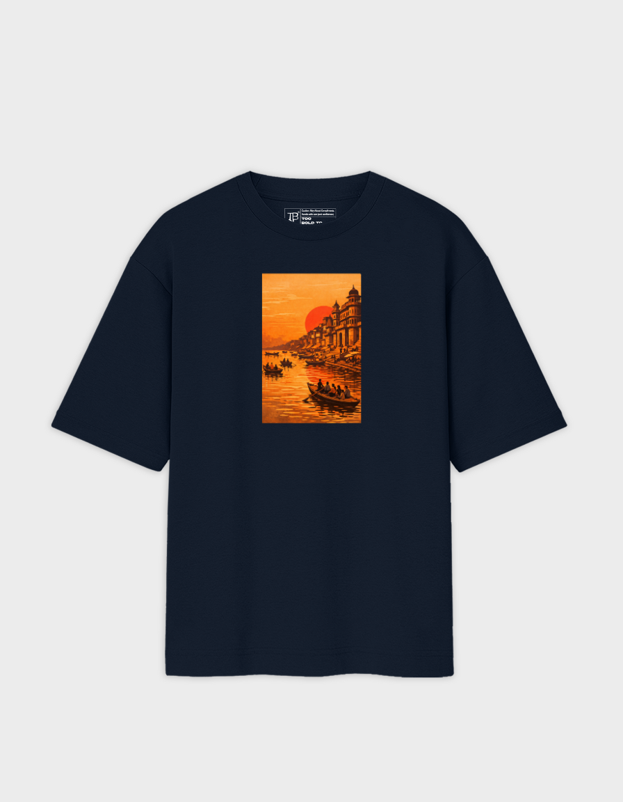 Varanasi Ghat -Unisex Oversized Standard T-Shirt