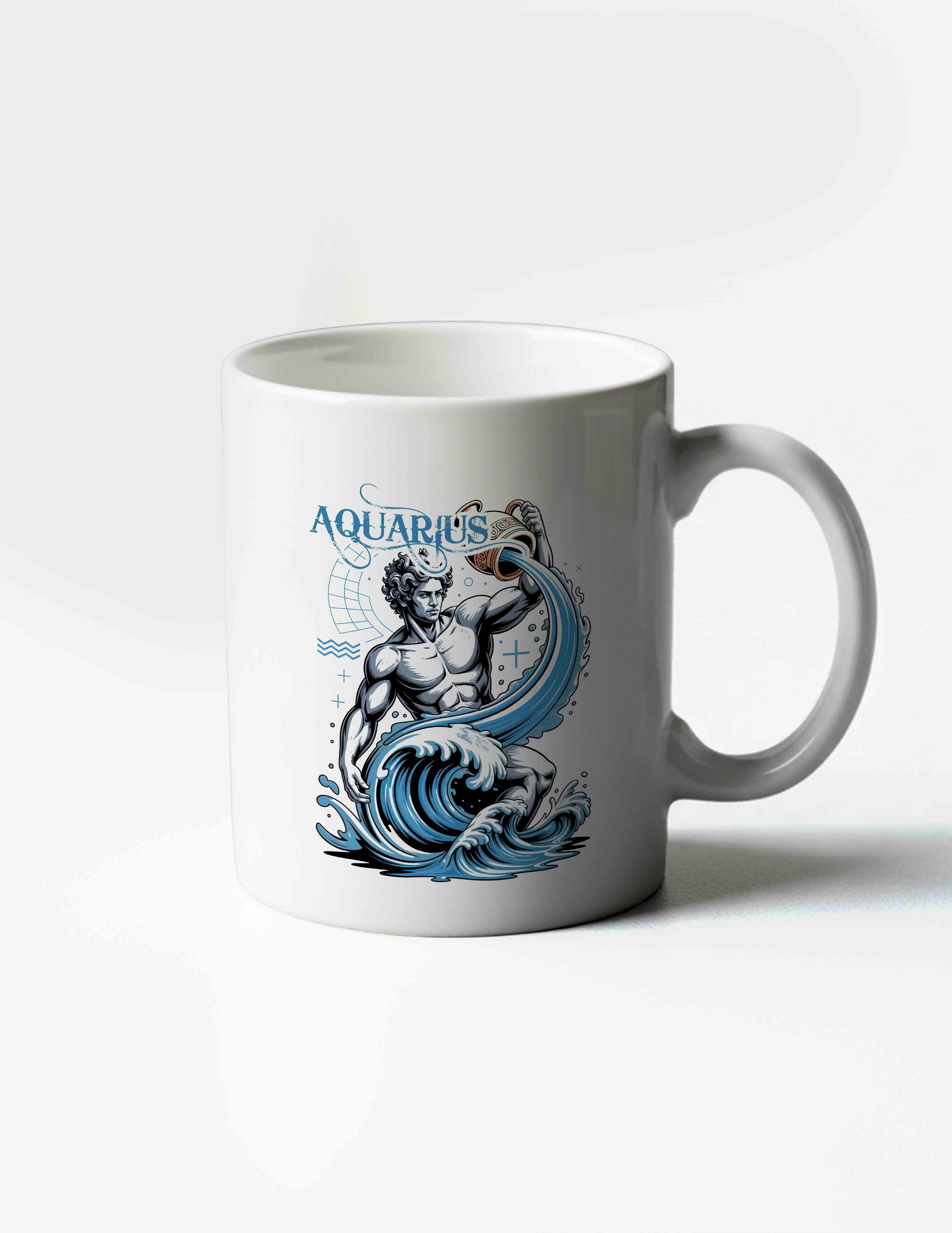 Aquarius White Coffee Mug