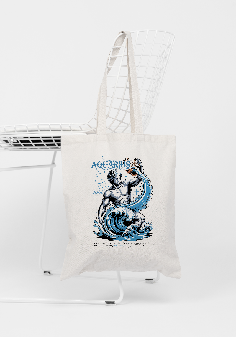 Aquarius Zodiac Tote Bag – Visionary, Original & Independent