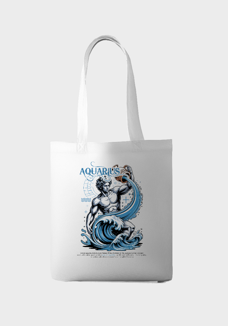 Aquarius Zodiac Tote Bag – Visionary, Original & Independent