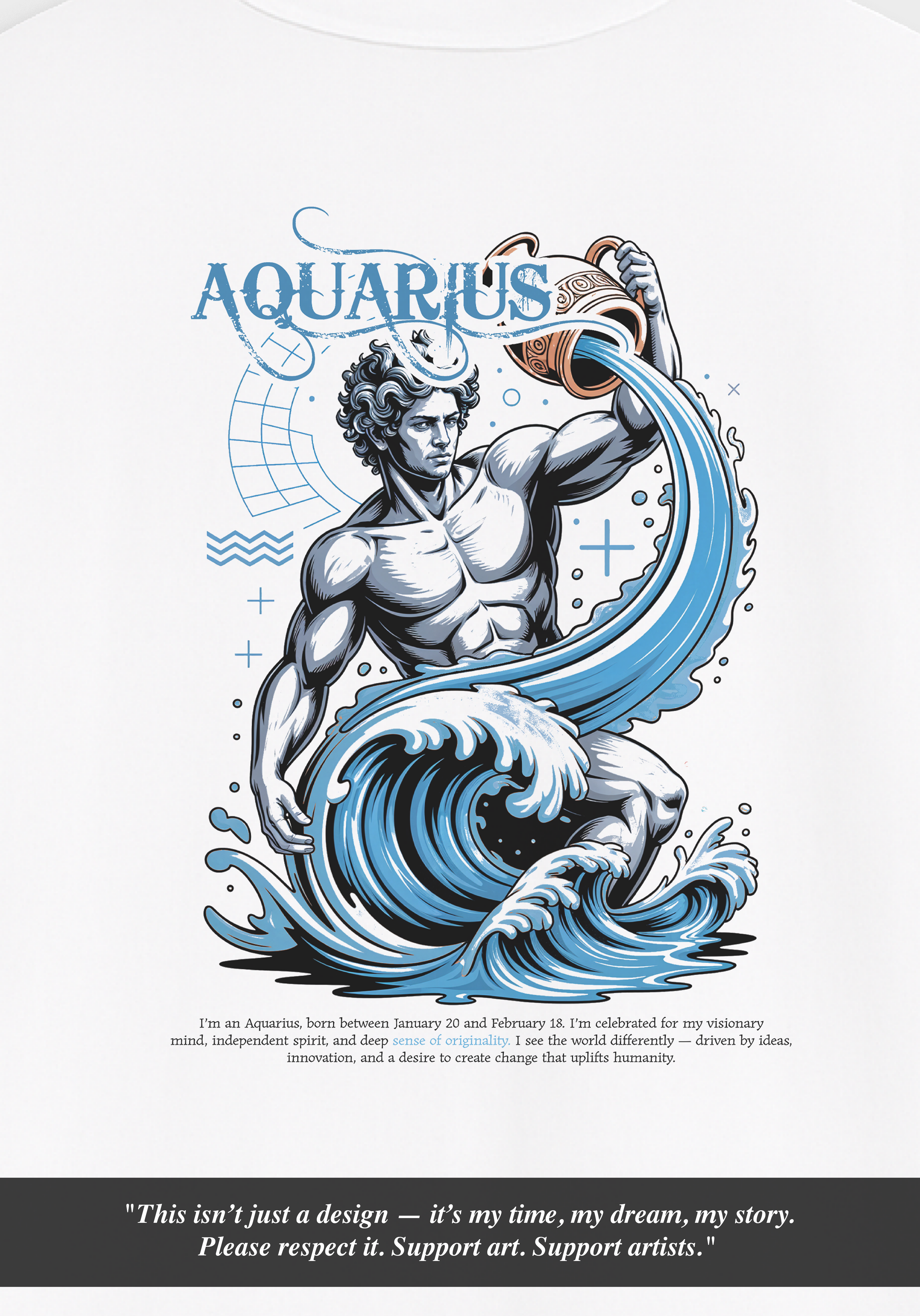 Aquarius Zodiac Tote Bag – Visionary, Original & Independent
