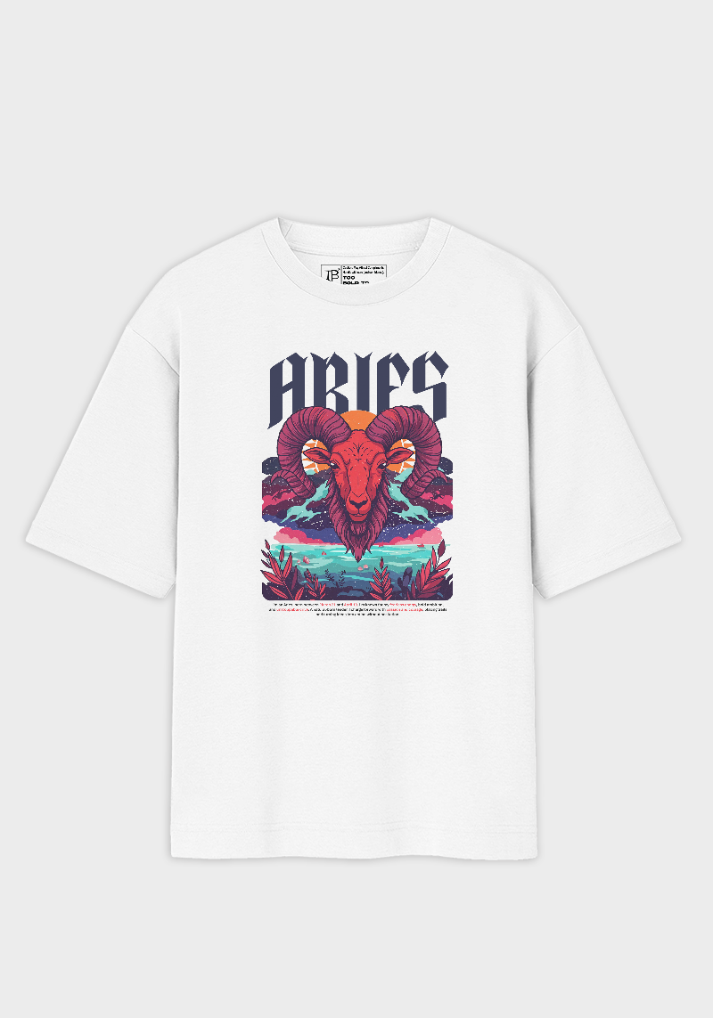 Aries Zodiac Unisex Oversized T-Shirt