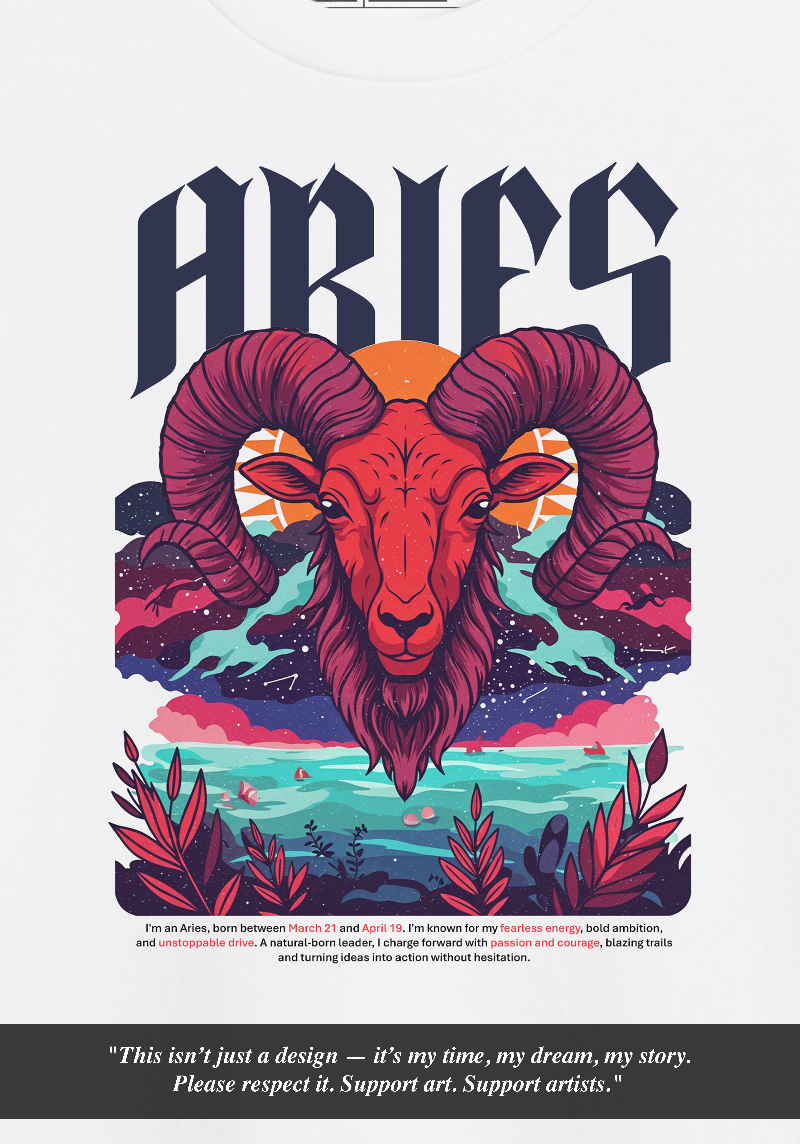 Aries Zodiac Tote Bag – Fearless, Passionate & Bold