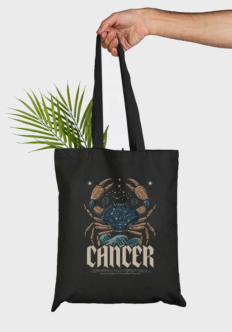 Cancer Zodiac Tote Bag – Astrology-Inspired Celestial Crab Design