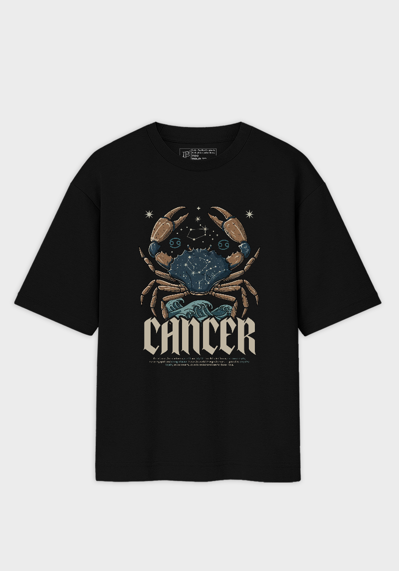 Cancer Zodiac Unisex Oversized T-Shirt