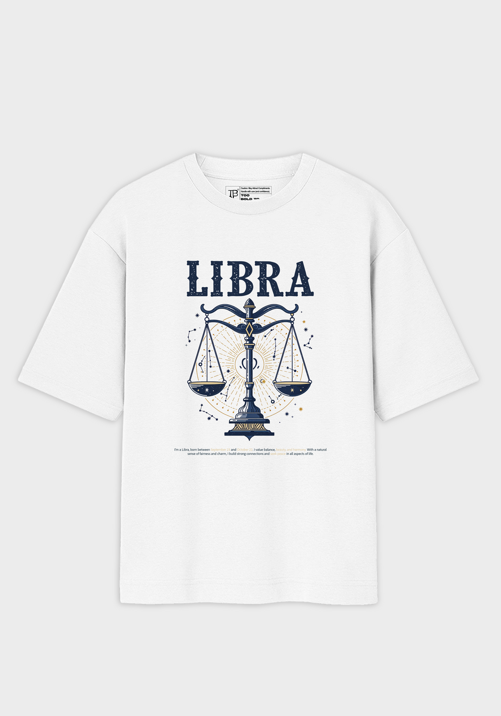Libra Zodiac Unisex Oversized T-Shirt