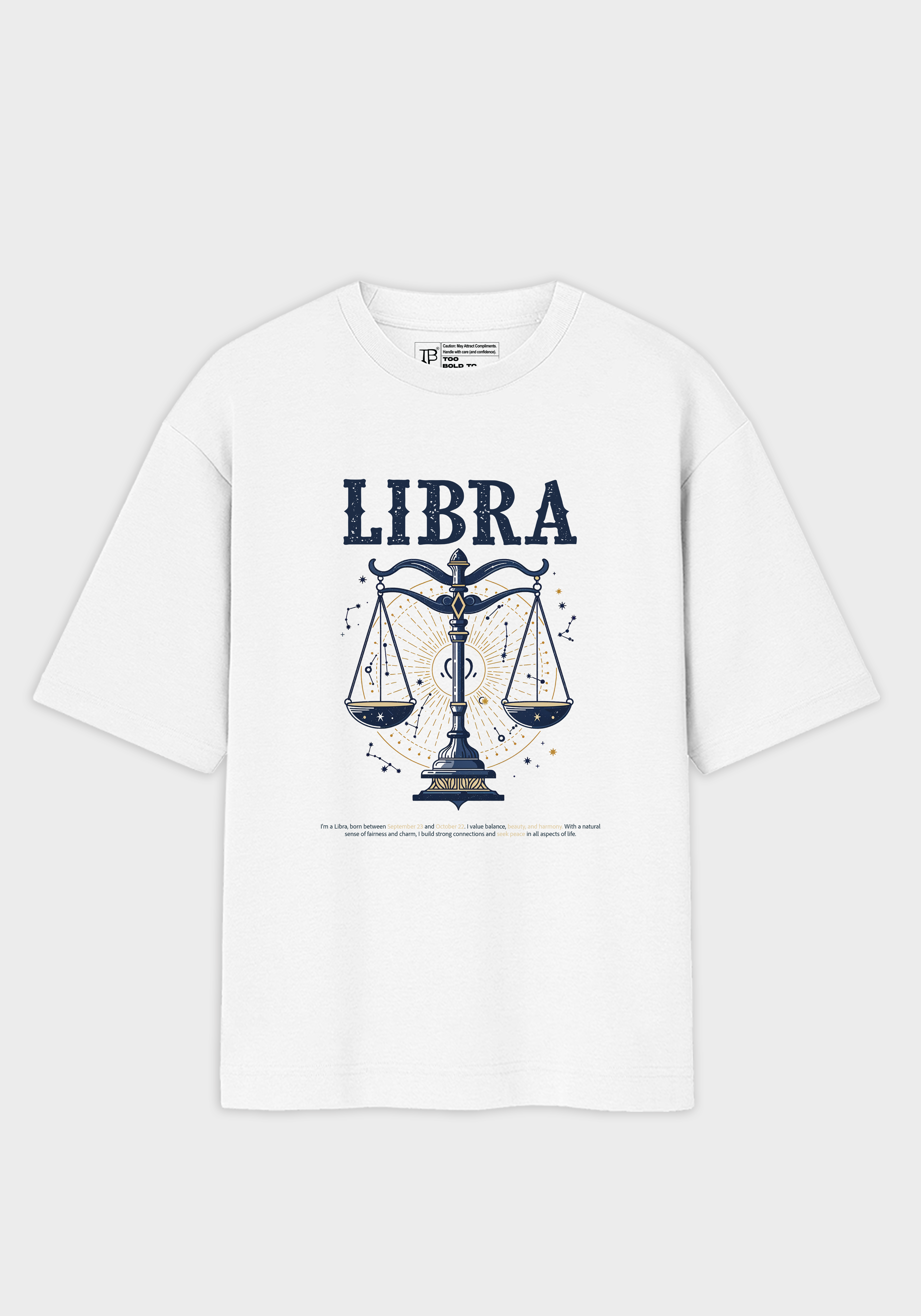 Libra Zodiac Unisex Oversized T-Shirt