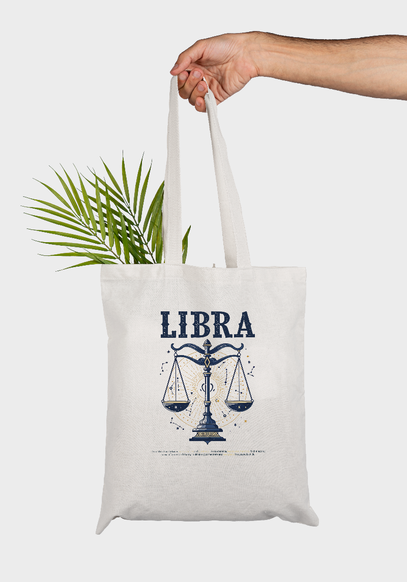 Libra Zodiac Tote Bag – Balanced, Elegant & Fair