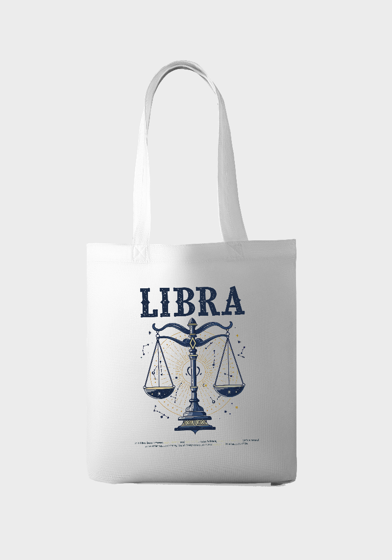 Libra Zodiac Tote Bag – Balanced, Elegant & Fair