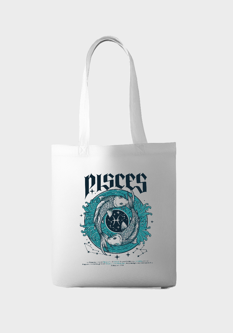 Pisces Zodiac Tote Bag – Dreamy, Intuitive & Empathetic