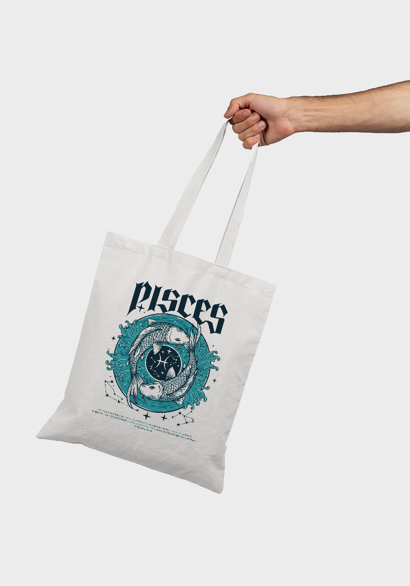 Pisces Zodiac Tote Bag – Dreamy, Intuitive & Empathetic