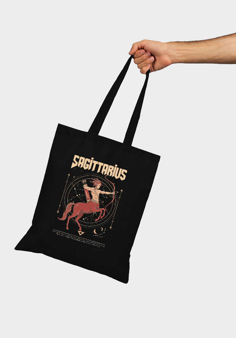 Sagittarius Zodiac Tote Bag – Centaur Archer Design for Free Spirits