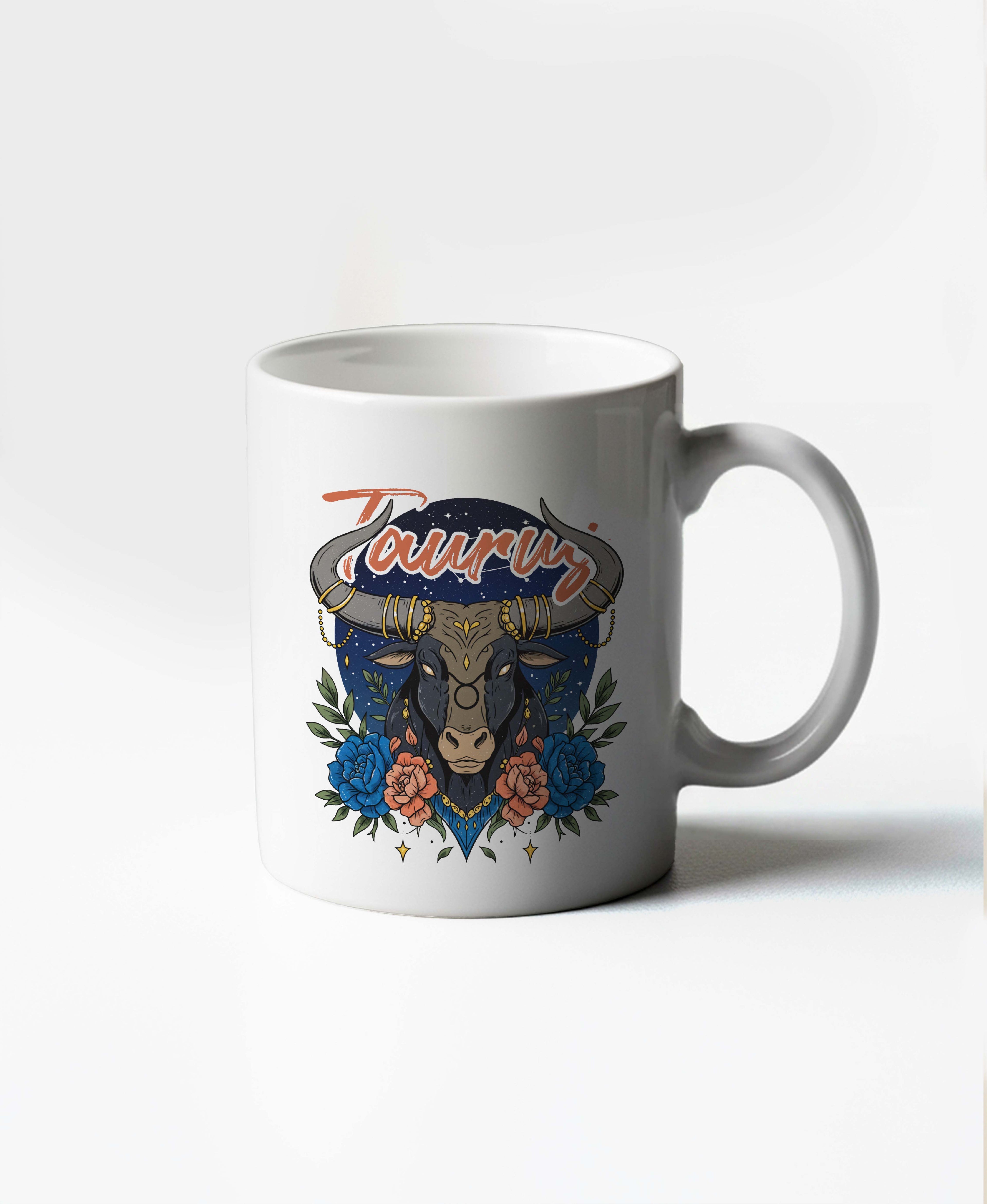 Taurus White Coffee Mug