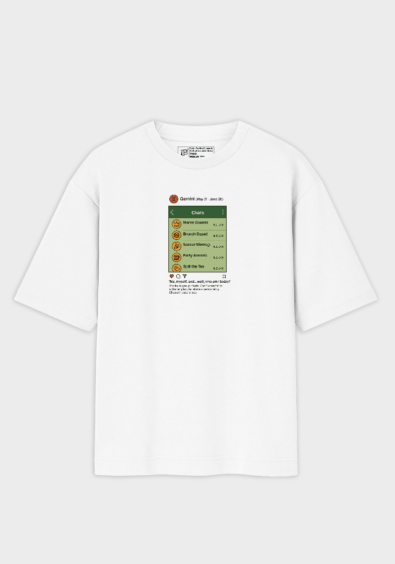 Gemini Group Chat Unisex Oversized T-Shirt