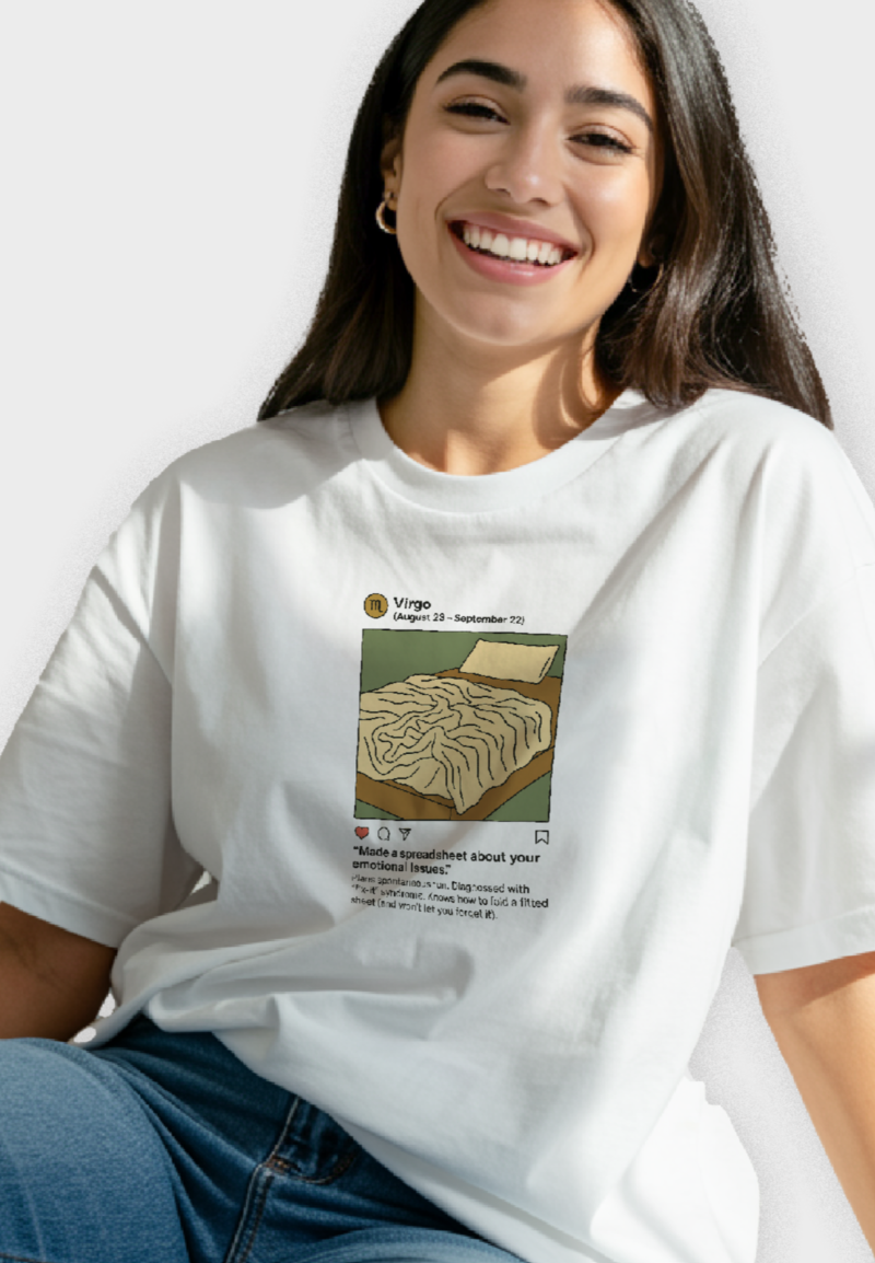 Virgo Meme Unisex Oversized T-Shirt