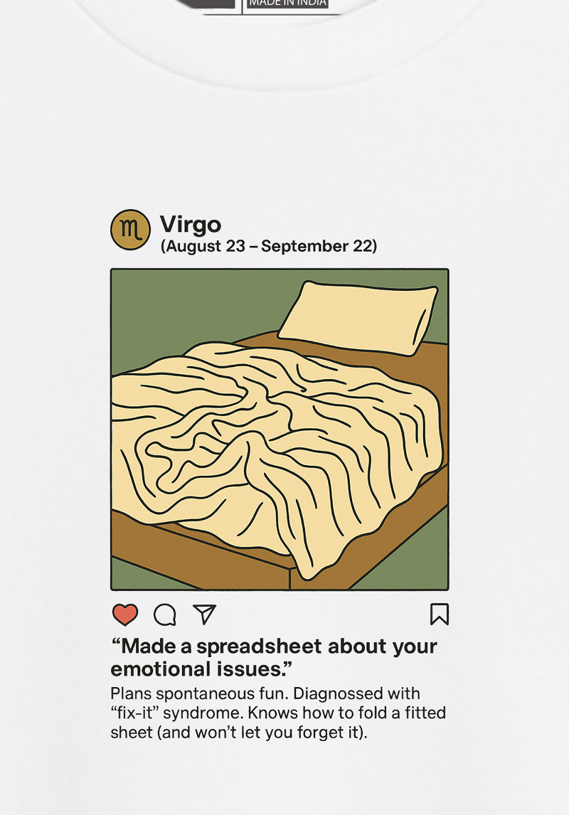 Virgo Meme Unisex Oversized T-Shirt