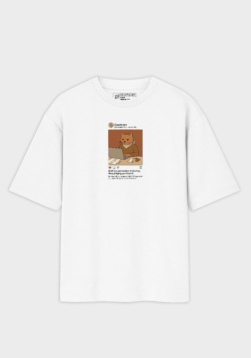 Capricorn Meme Unisex Oversized T-Shirt