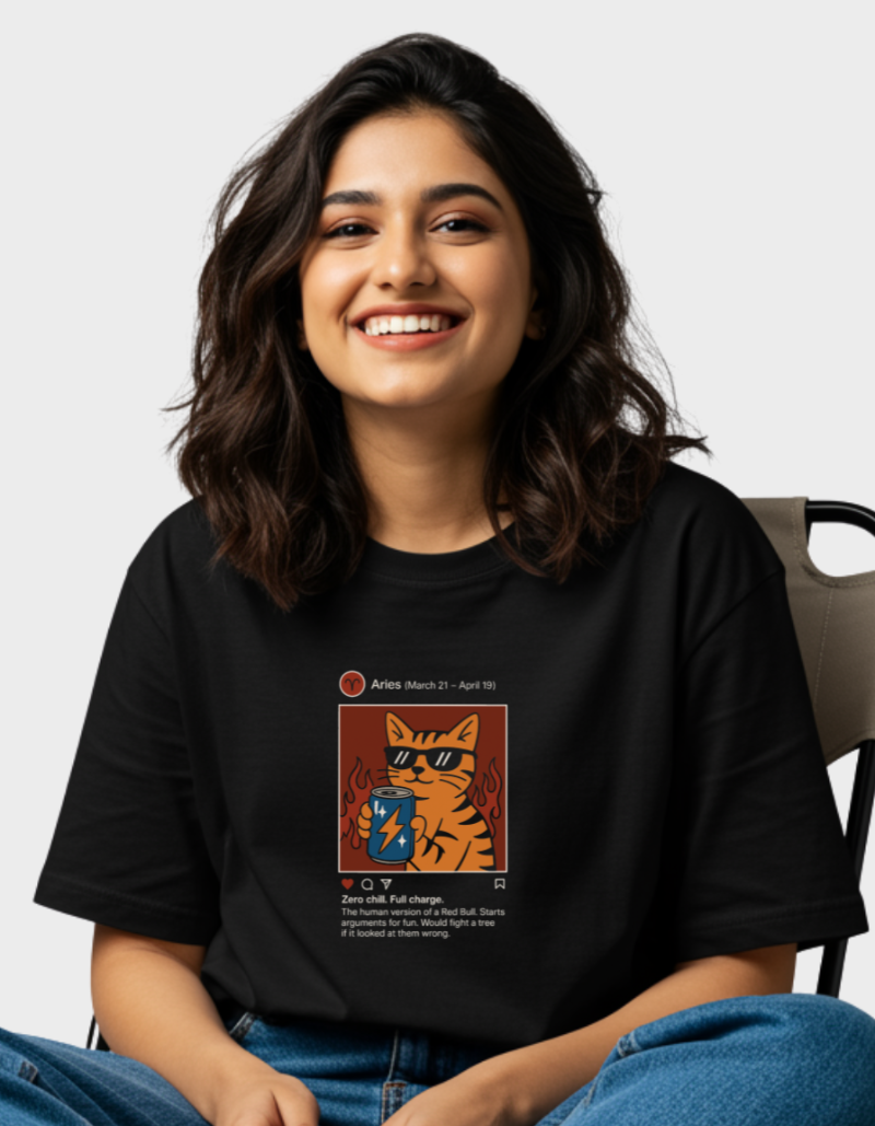 Aries Meme Oversized Unisex T-Shirt