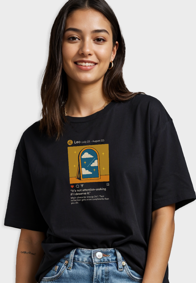 Leo Meme Unisex Oversized  T-Shirt