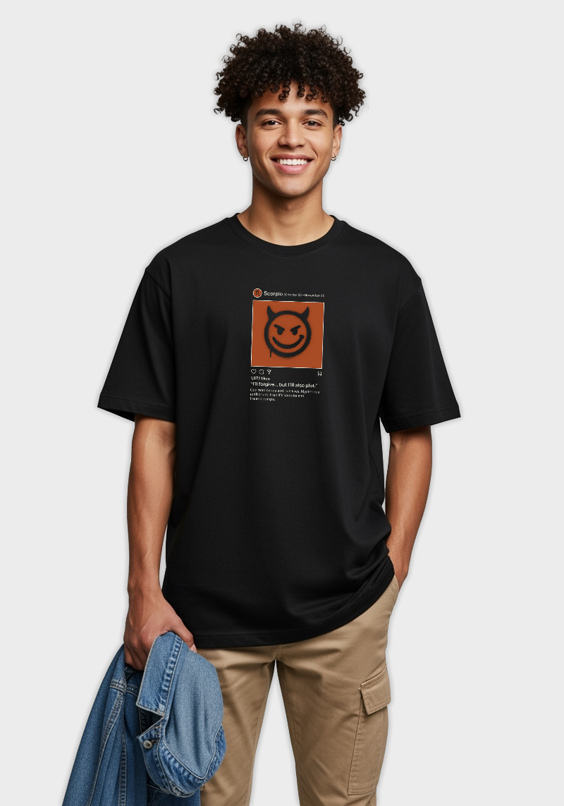 Scorpio Meme Unisex Oversized T-Shirt