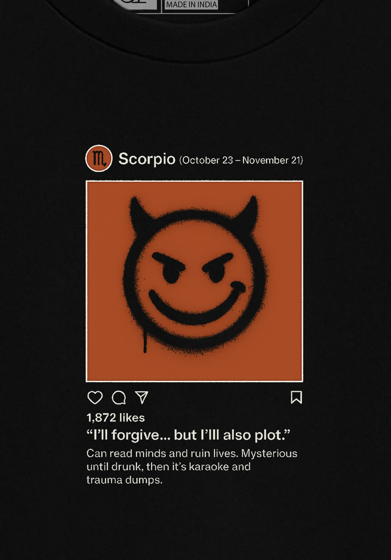 Scorpio Meme Unisex Oversized T-Shirt