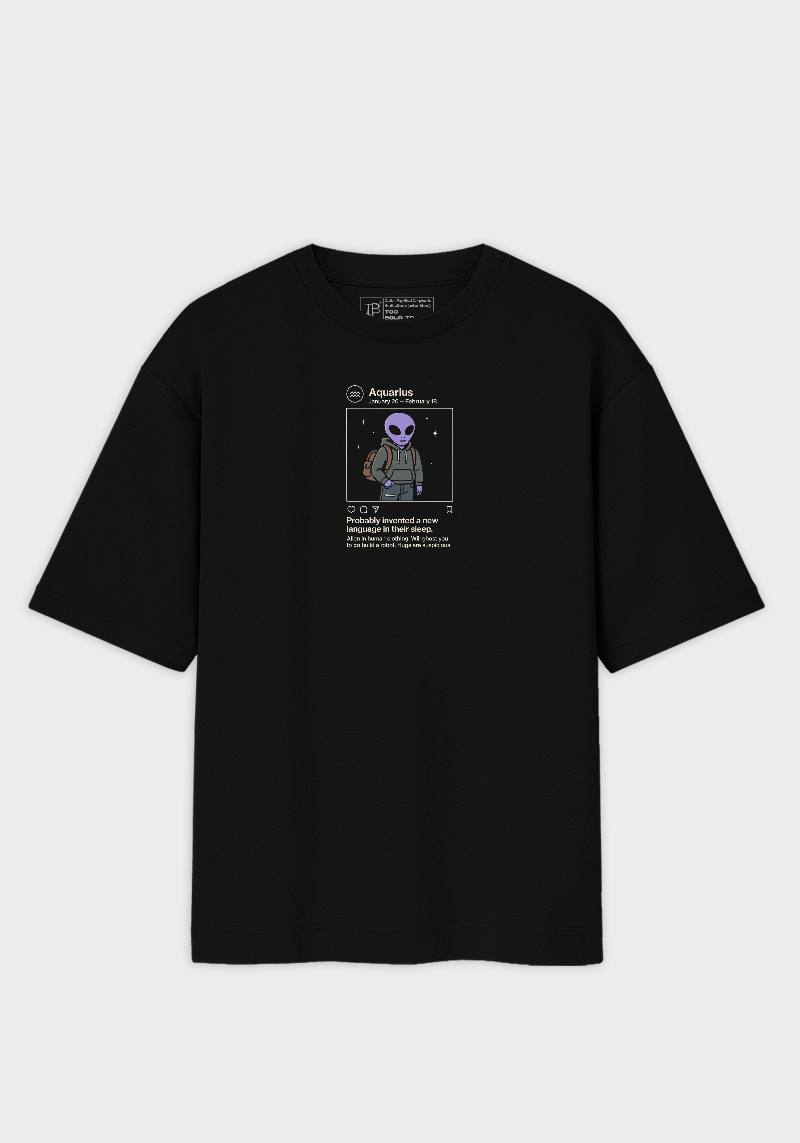 Aquarius Meme Unisex Oversized T-Shirt