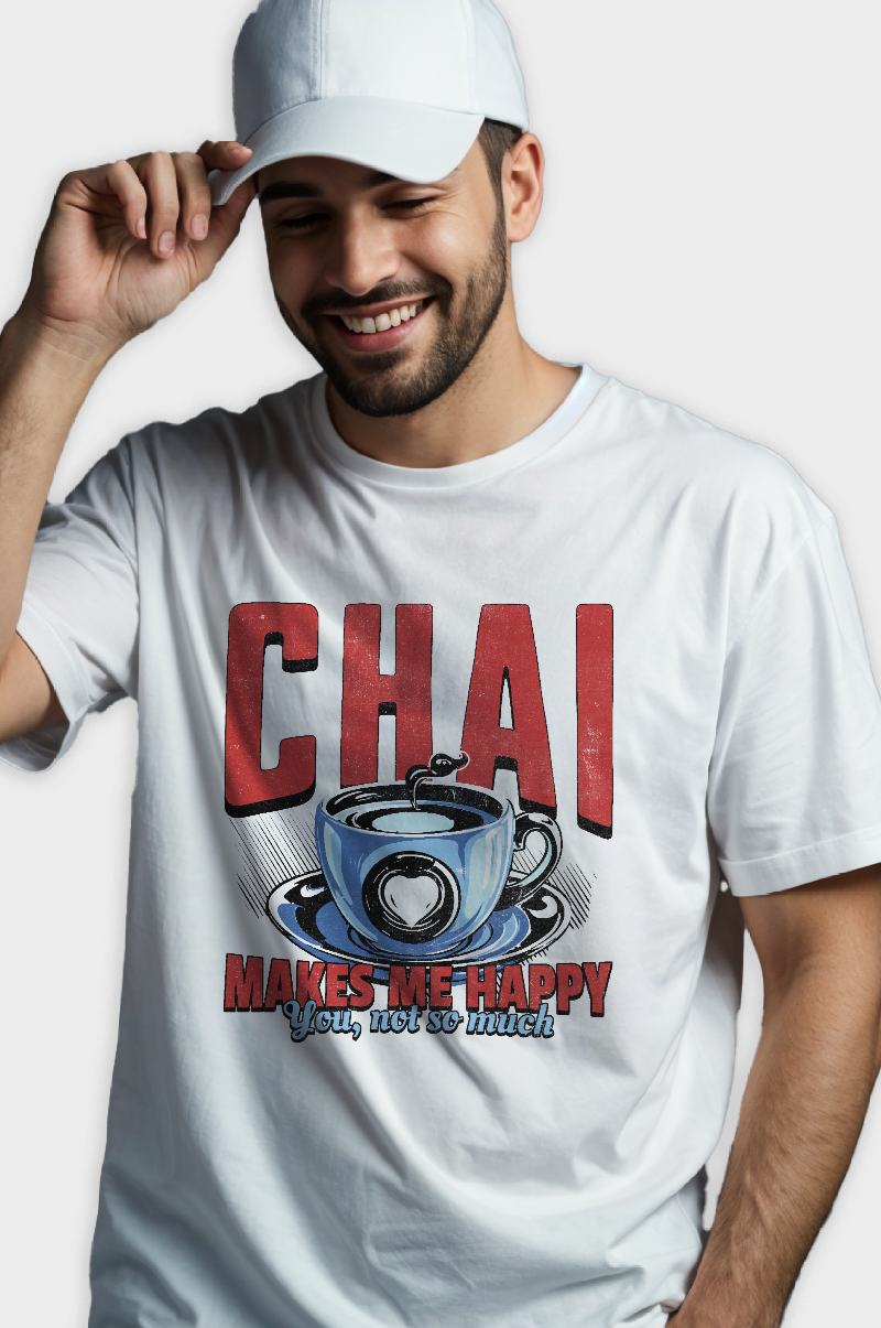 Funny Unisex Oversized Tee for Tea Addicts