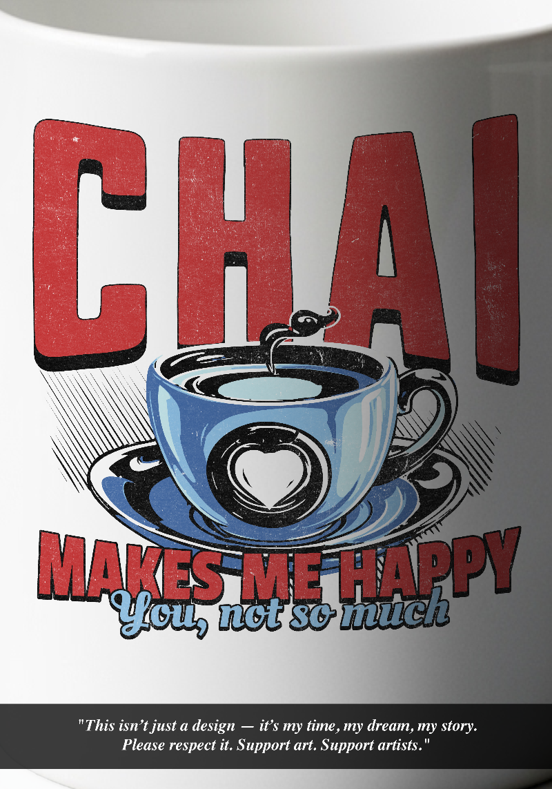 Chai Makes Me Happy Mug – 11 oz