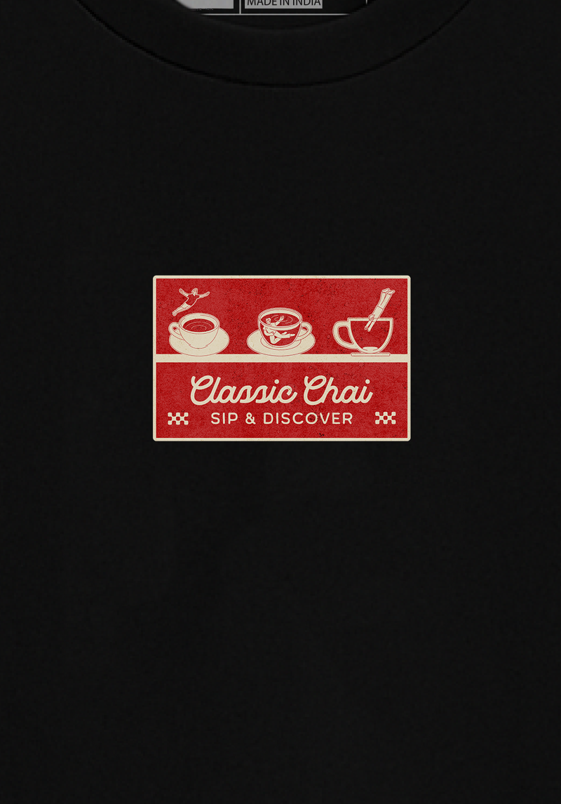 Classic Chai Oversized Unisex T-Shirt – Retro-Inspired Graphic Tee